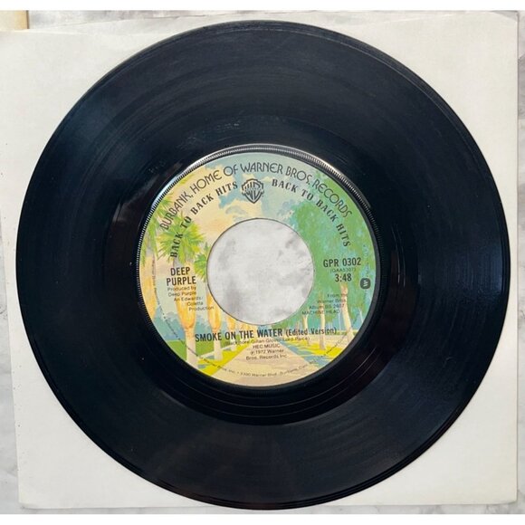 Deep Purple 45 Rock Record Lot of 2 Smoke on the Water / Dead or Alive - Picture 4 of 6